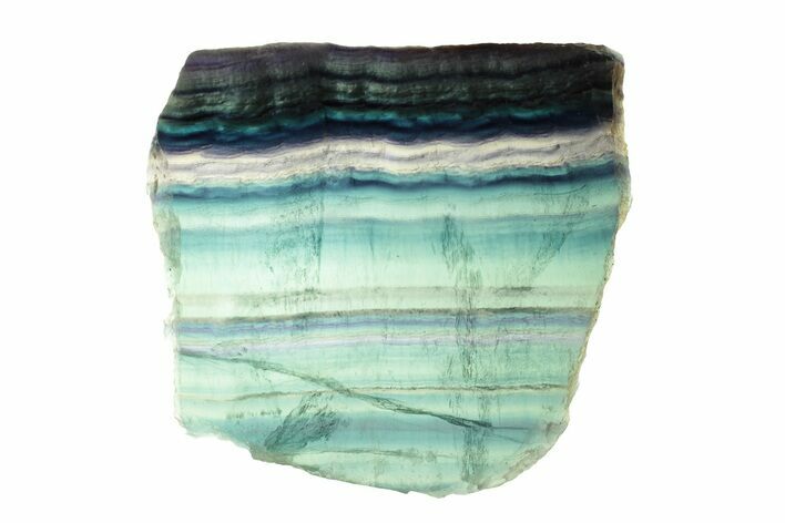 Colorful, Polished Rainbow Fluorite Slab #264649